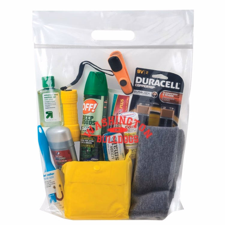 Crystal Clear Zip Lock with Die Cut Handle Stadium Approved Bag
