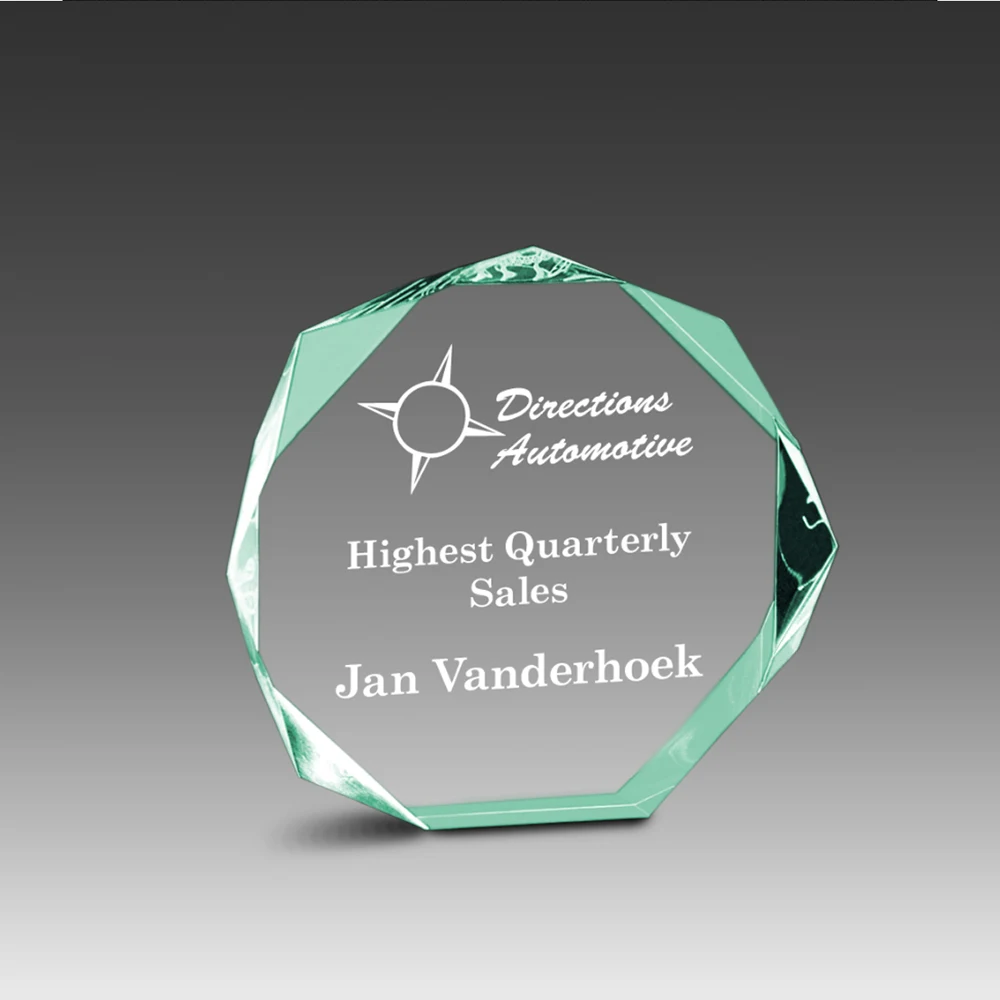 Freestanding Octagonal Bevel Award (5 3/8"x5"x1") 1
