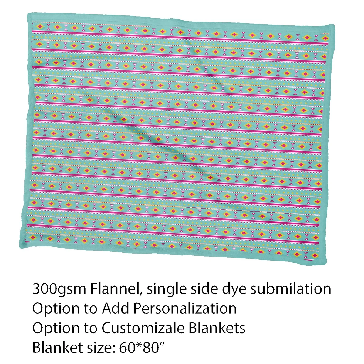 Flannel Dye Sublimation Blanket (60"X 80") 1