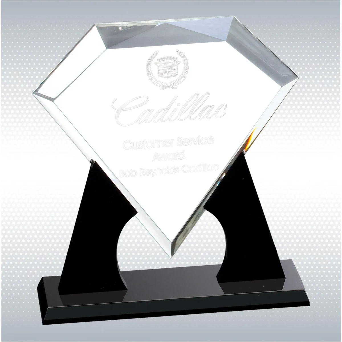 11.75" x 12" Clear Diamond Acrylic Award 1