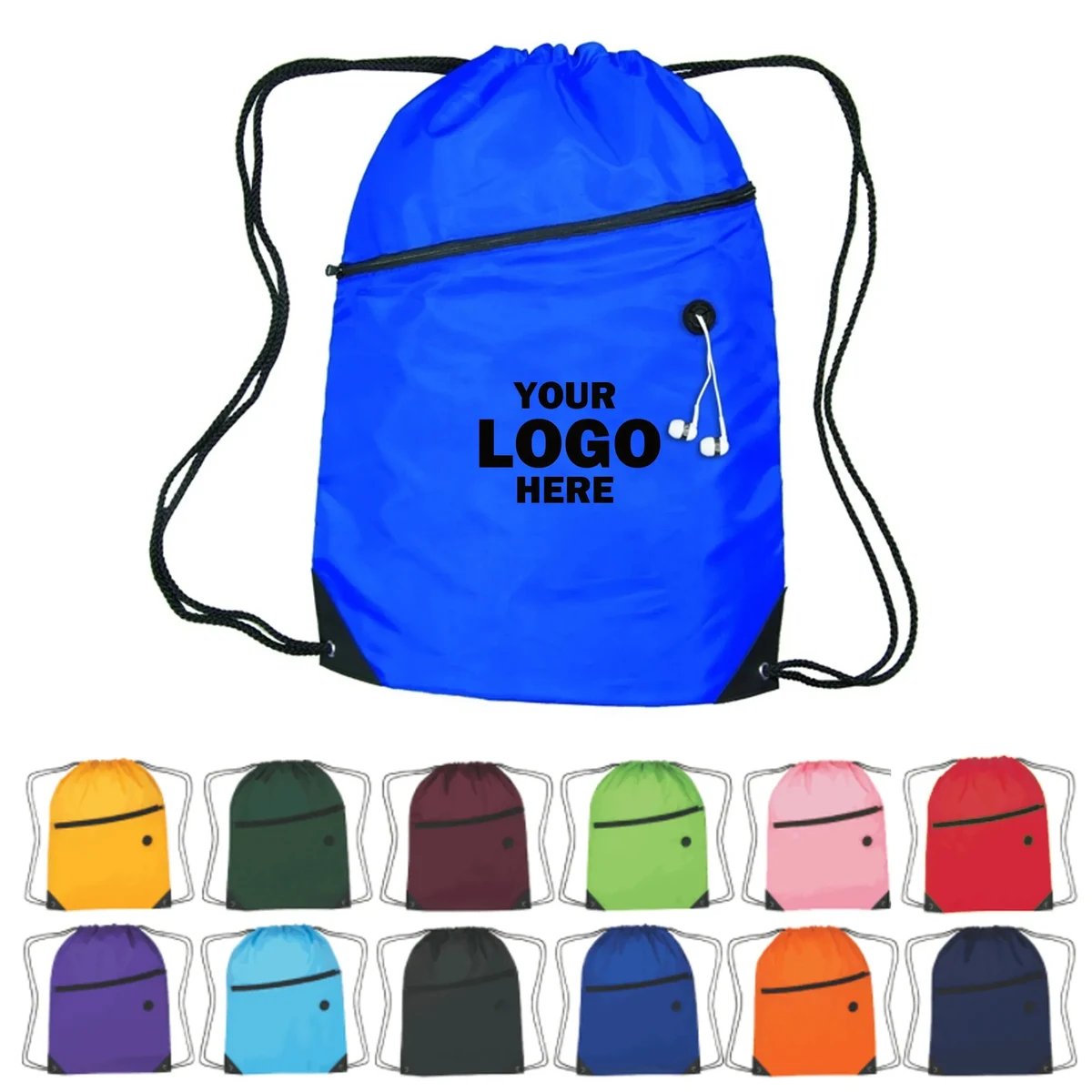 Custom Zippered Sling Bag W/Grommet 1