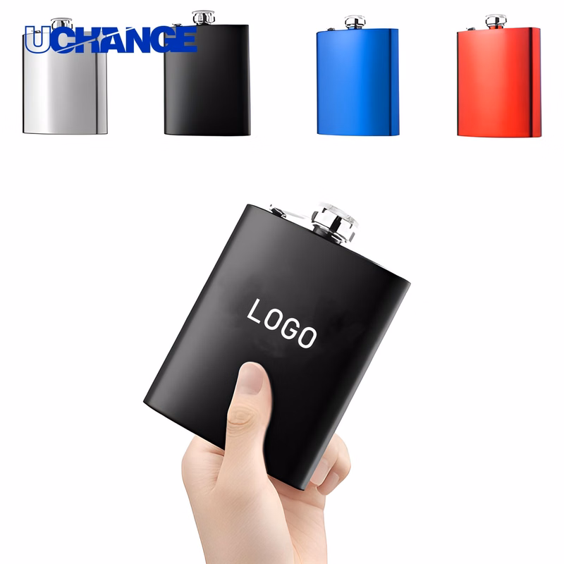 Outdoor Stainless Steel Flat Wine Bottle Container