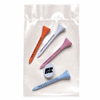 Pro Elite Poly Bag Pack w/ 4 Tees & 1 Ball Marker