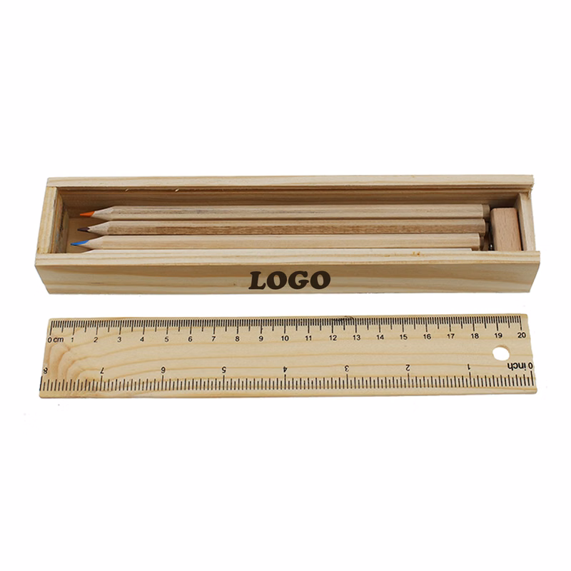 MOQ 10 pcs Engraved Timber Coloring Pencils