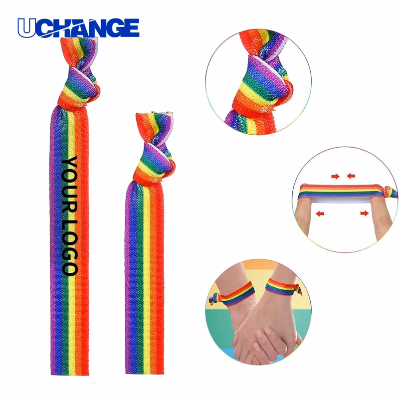 Rainbow Elastic Wristband Event Band