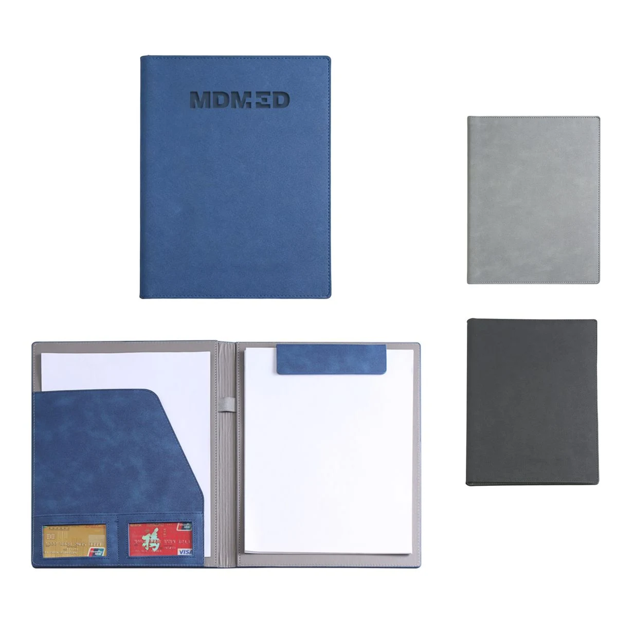 PU Leather Magnetic Padfolio Organizer - Ocean 1