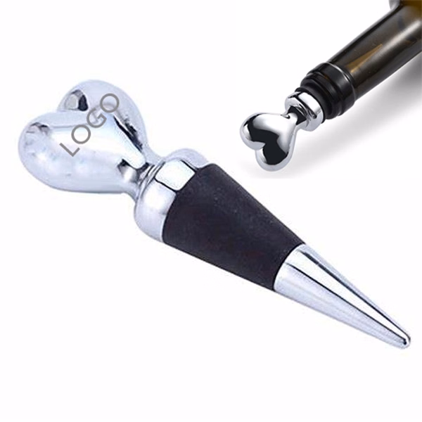 HEART SHAPED STAINLESS STEEL WINE STOPPER