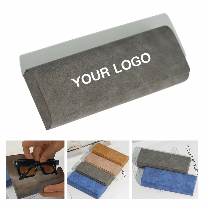 Leather Hardshell Glasses Case for Eyewear Safety