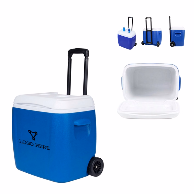 MOQ 50 Portable 30 Qt Leakproof Wheeled Ice Chest