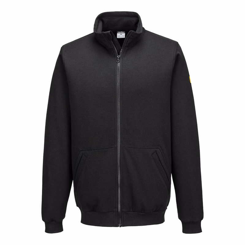 PORTWEST® Carbon Fibre Knitted Antistatic ESD Zipper Sweatshirt