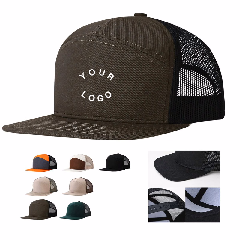 Embroidered Flat Visor Cap with Adjustable Strap