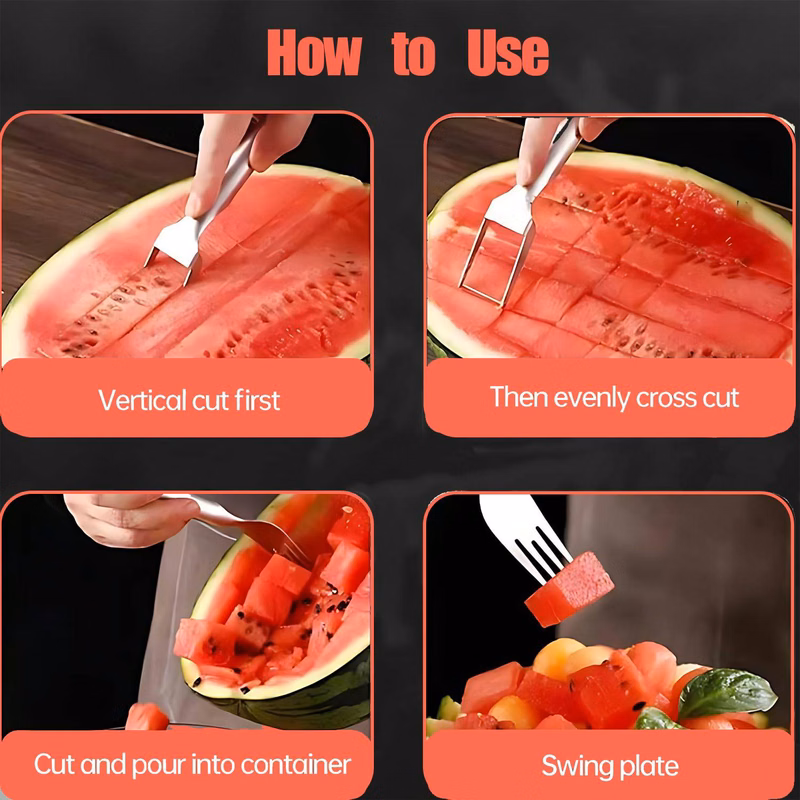 2 in 1 Watermelon Fork Slicer Cutter