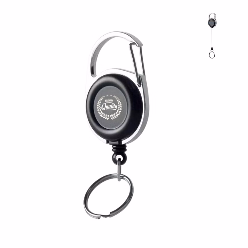 Custom Retractable Carabiner Badge Reels with Belt Clip