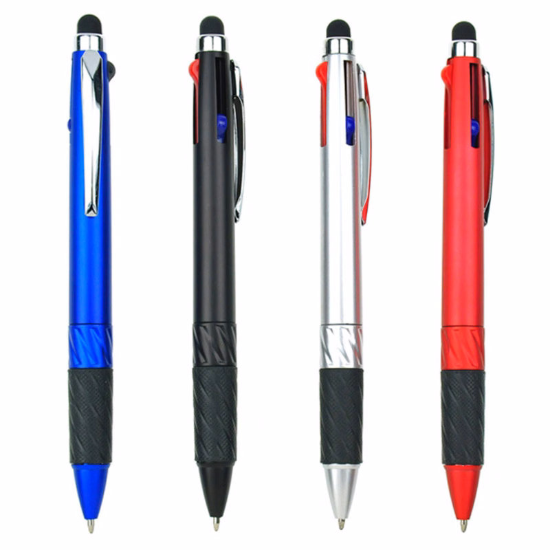 2 In 1 Capacitive Stylus & Three-color Ballpoint Pen