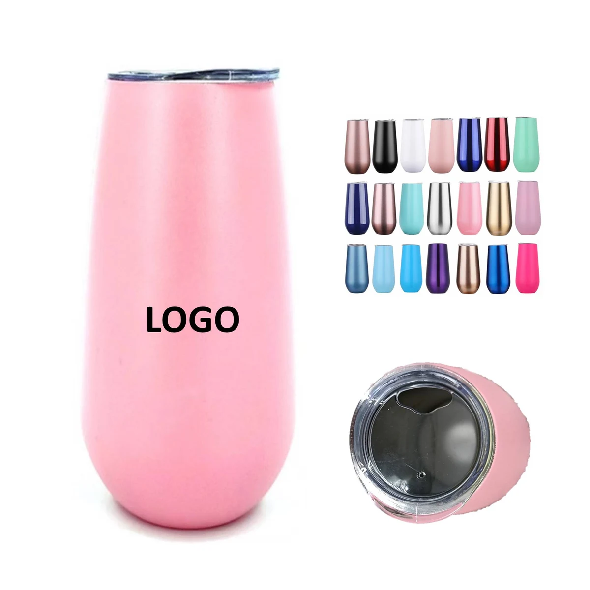 Custom 6 oz 12 oz Egg Shape Wine Tumbler 1