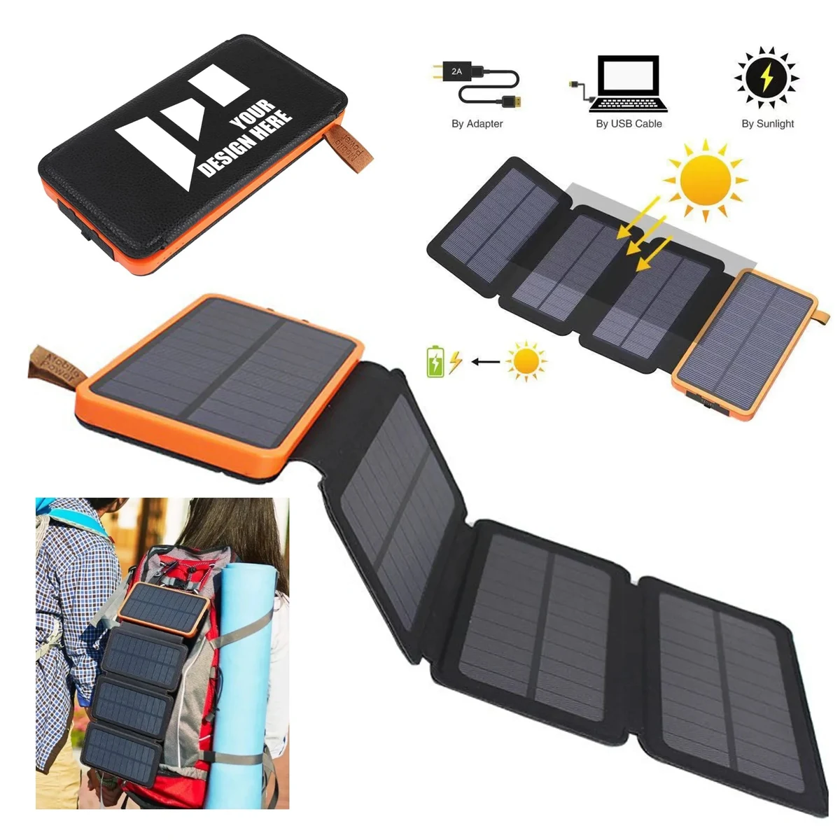 20000mAh 4-Panels Solar Power Bank 1
