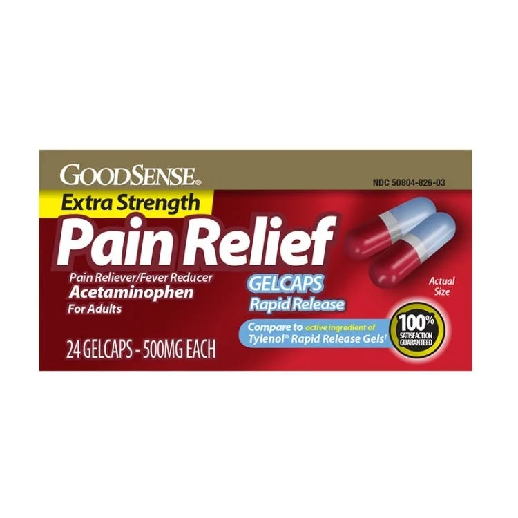 Pain Relief Rapid Release Gelcaps - 500mg 24 Gelcaps 1