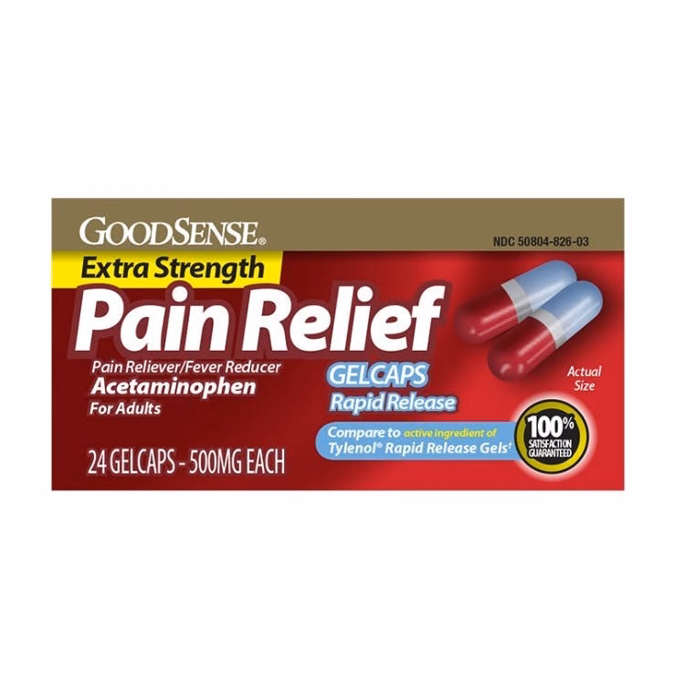 Pain Relief Rapid Release Gelcaps - 500mg 24 Gelcaps
