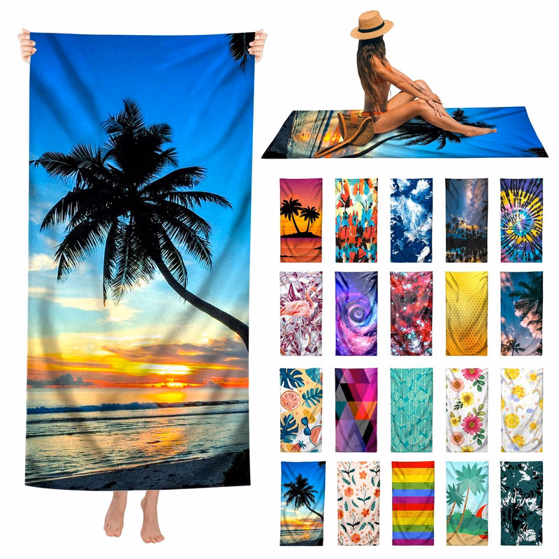 Full Color Quick Drying Beach Towel (24 Hours Shipping Out)