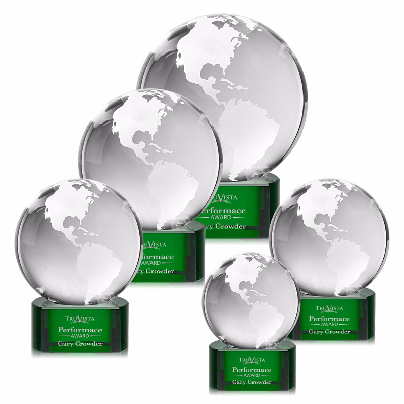 Globe Award on Paragon Base - Green