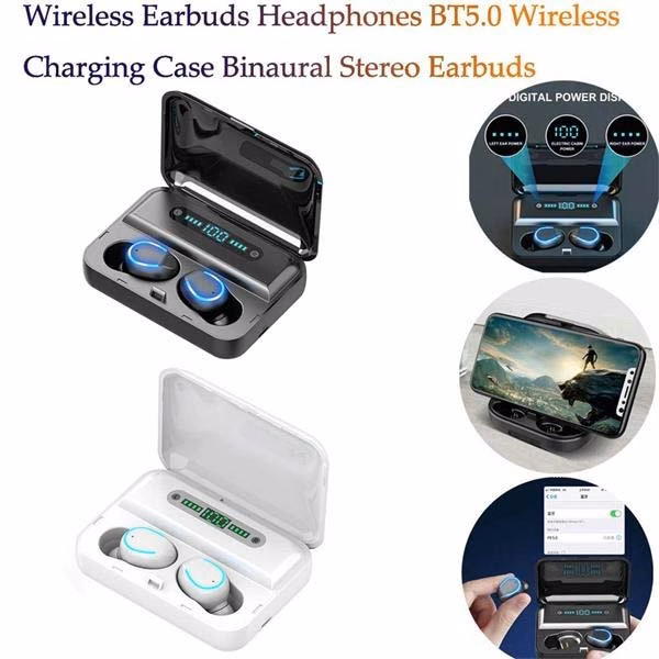 Sport Stereo Earbuds with LED Display Charging Case