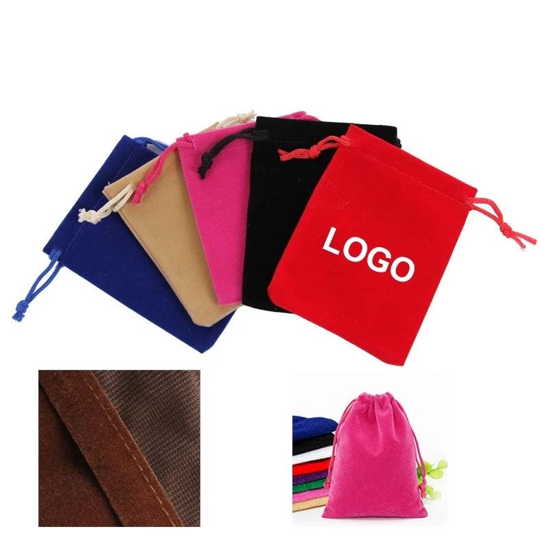 Mini Jewelry Velvet Drawstring Cinch Bag Pouch 1