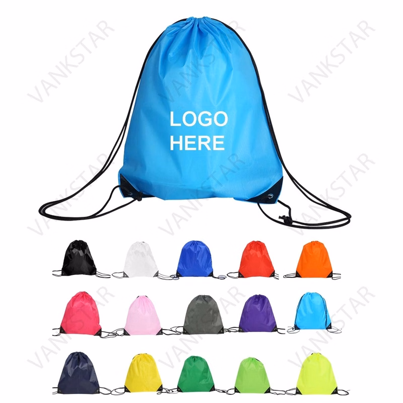 Polyester Drawstring Sports Backpack Bag