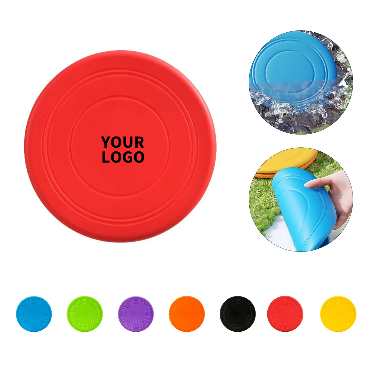 Silicone Flying Disc 7" Soft Safe Design 1