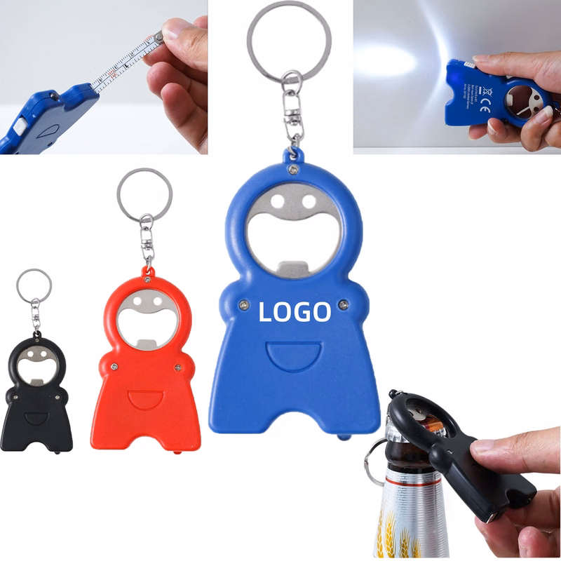 MOQ 3-in-1 Key Chains: Measure, Light & Bottle Opener