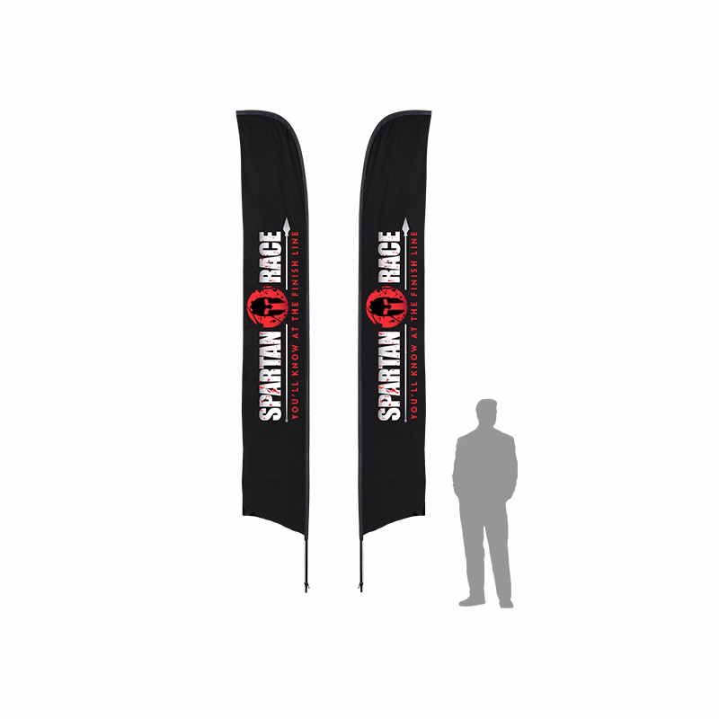 17ft Double Sided Blade Flag w/ Pole