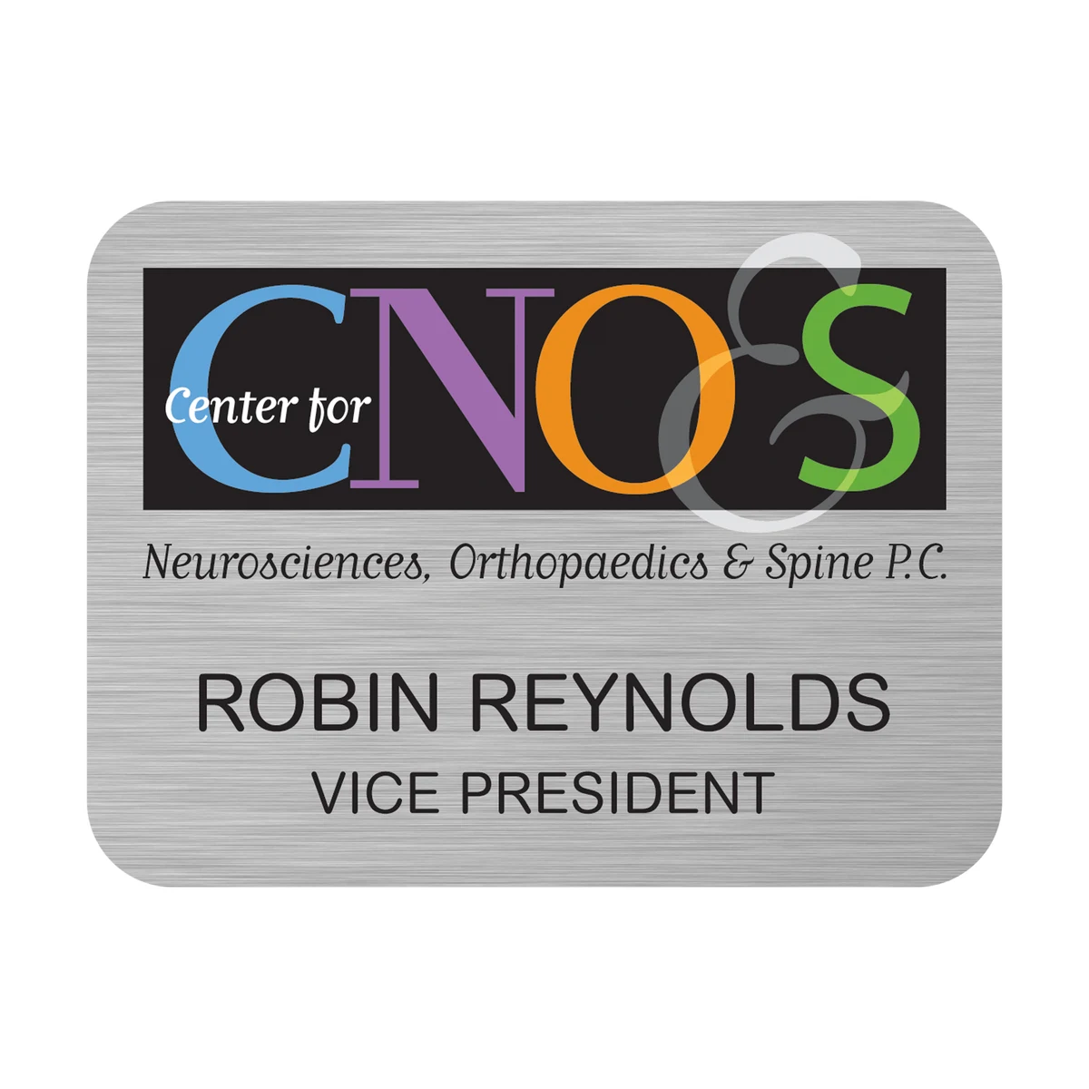 Deluxe Name Badge Custom UV Inkjet & Engraved (11-15 Square Inches) 1