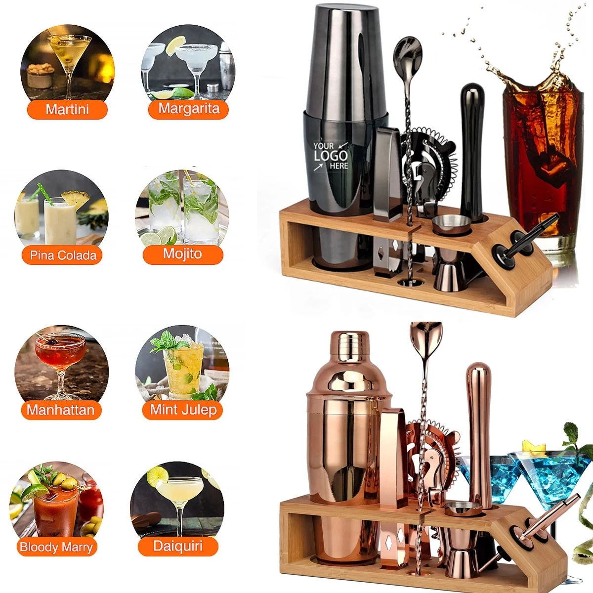 10Pcs Cocktail Shaker Set 1