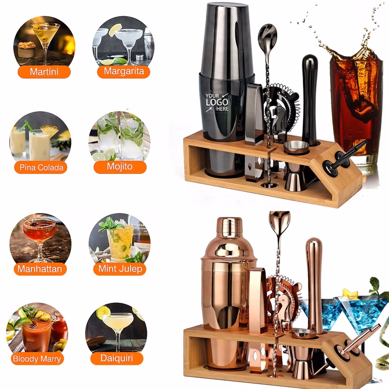 10Pcs Cocktail Shaker Set
