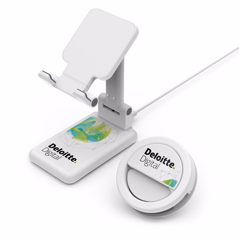 Zoom Kit: Ring light, camera cover & desktop wireless charging dock