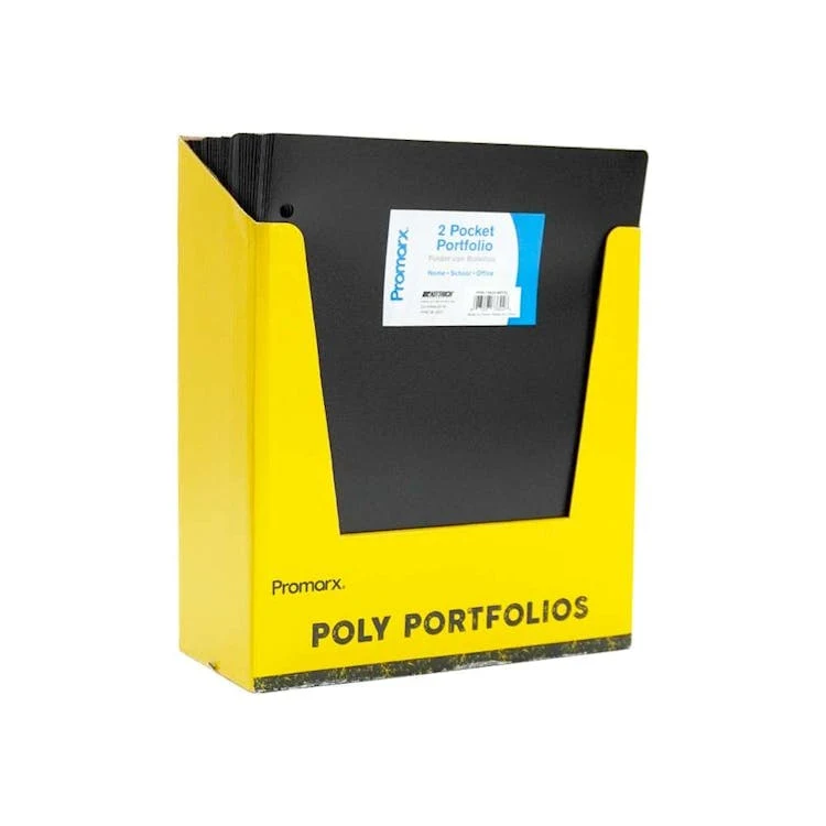 2 Pocket Poly Portfolios - Black 1