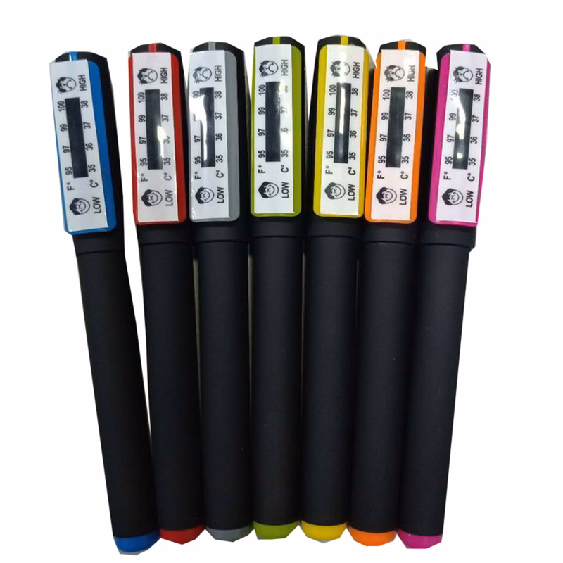 Plastic Ballpoint Pen With Thermometer