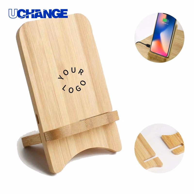 Natural Bamboo Wireless Charging Phone Stand