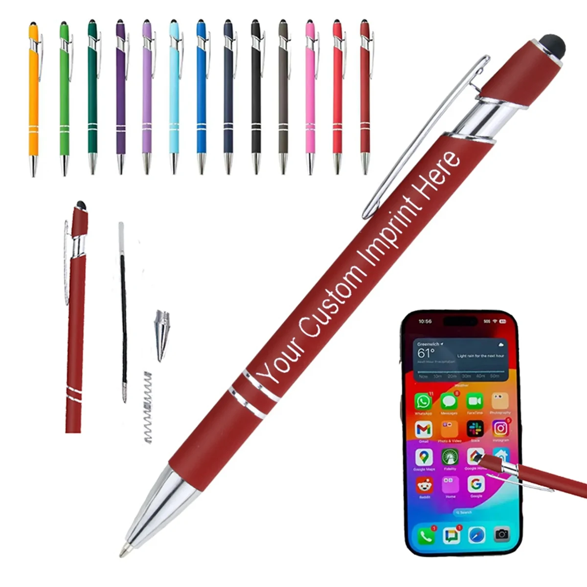 Retractable Ballpoint Pen With Stylus 1