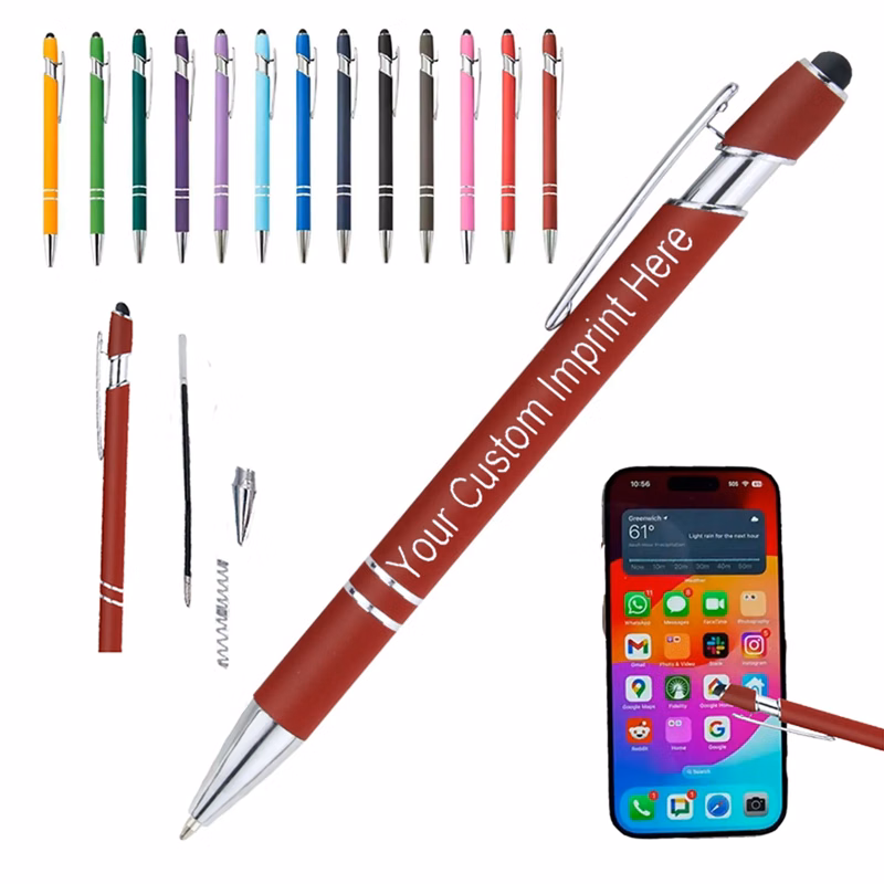 Retractable Ballpoint Pen With Stylus