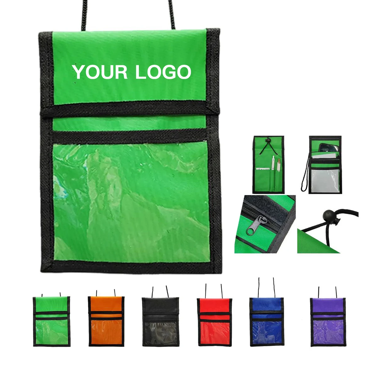 Lanyard ID Badge Wallet with Pen Holders 1