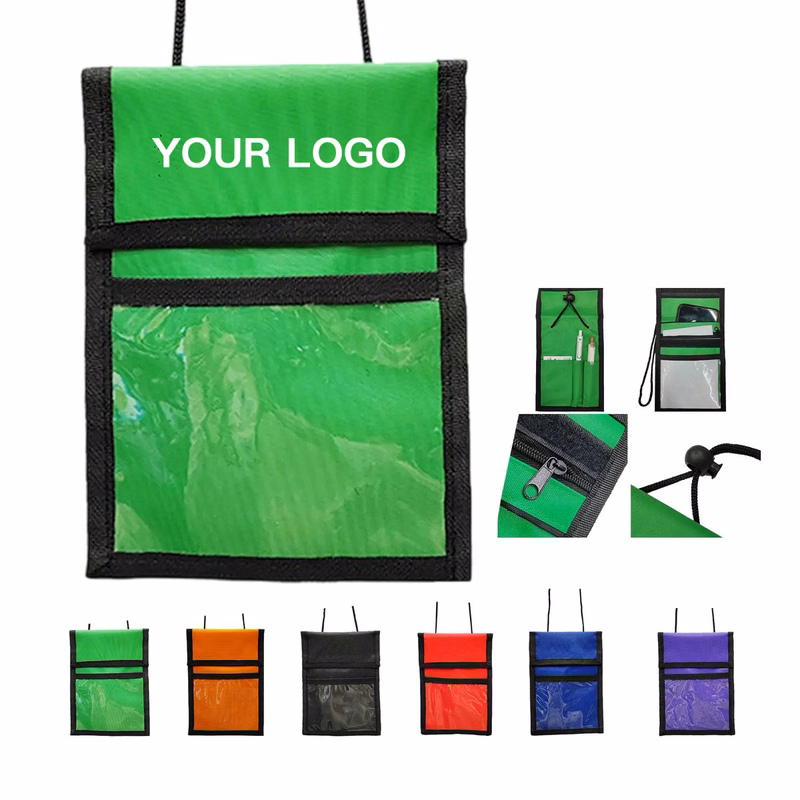 Lanyard ID Badge Wallet with Pen Holders