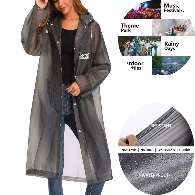 EVA Lightweight Raincoat Poncho