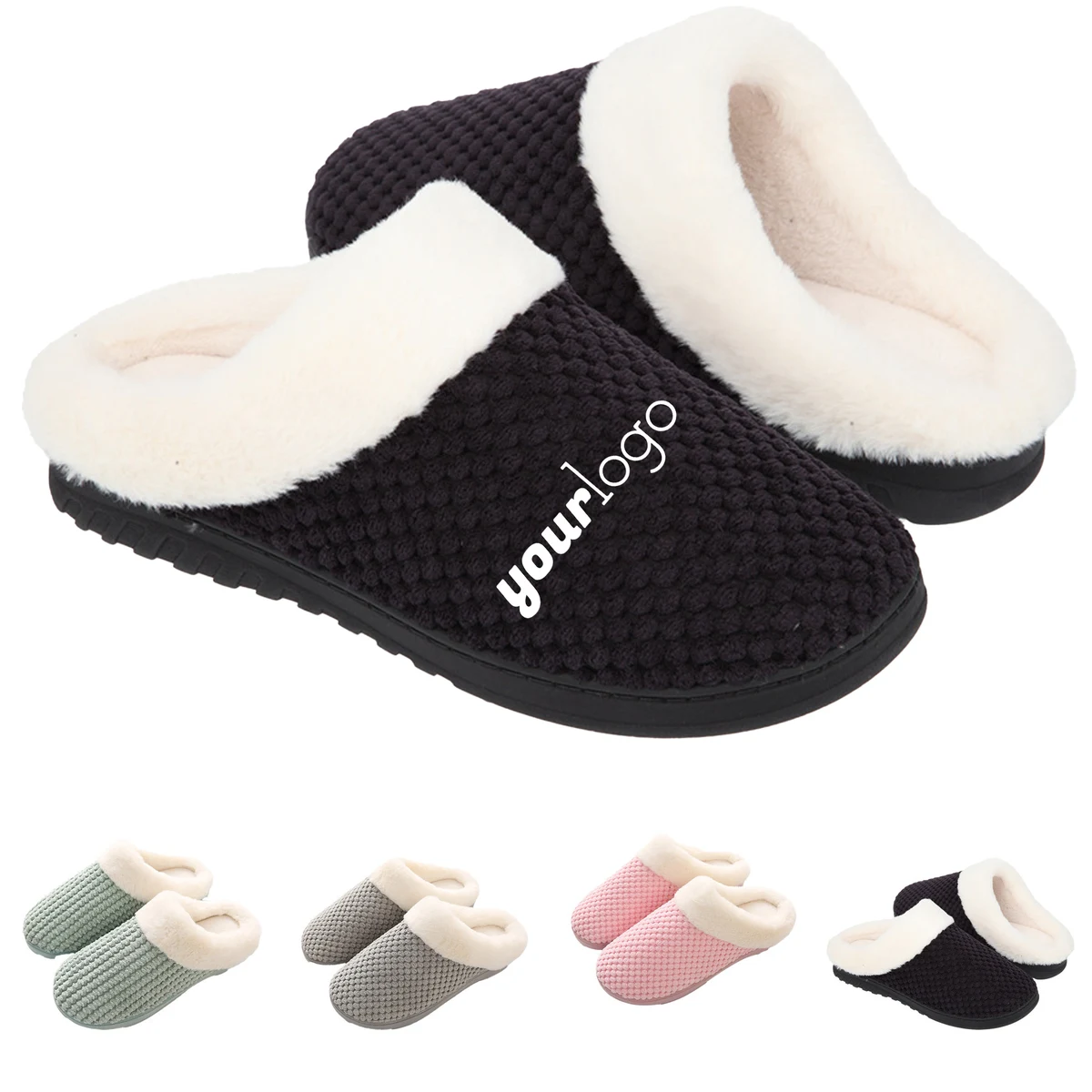 Luxury Fleece Indoor Slip-On Slippers for Winter 1