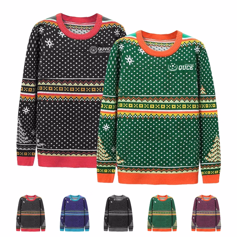 Custome Jacquard Knitted Sweater