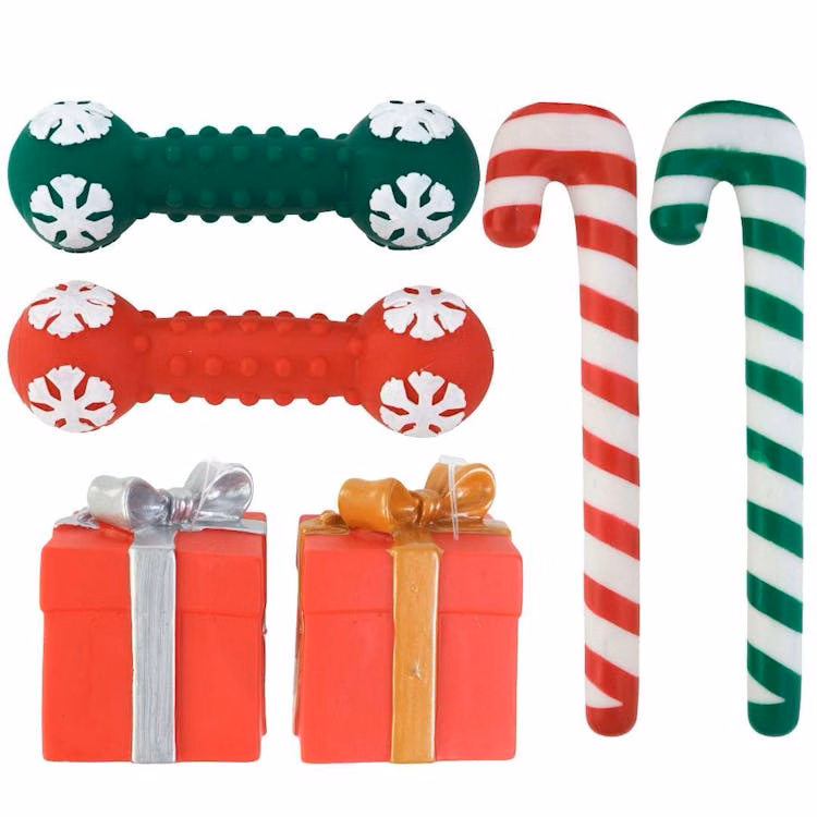 Christmas Vinyl Dog Toys Assorted