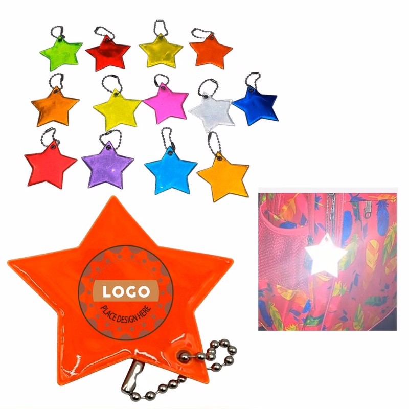 Multi?Color Logo Reflective Star Charm
