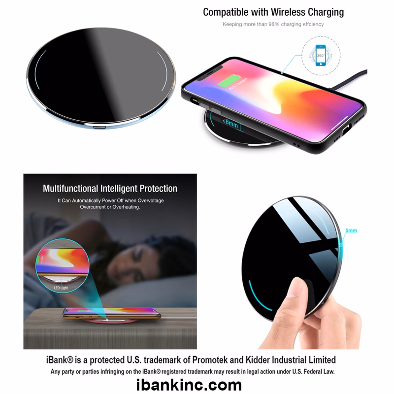 iBank ® Wireless Charger, 10W Charging Pad for iPhone and Galaxy Phones