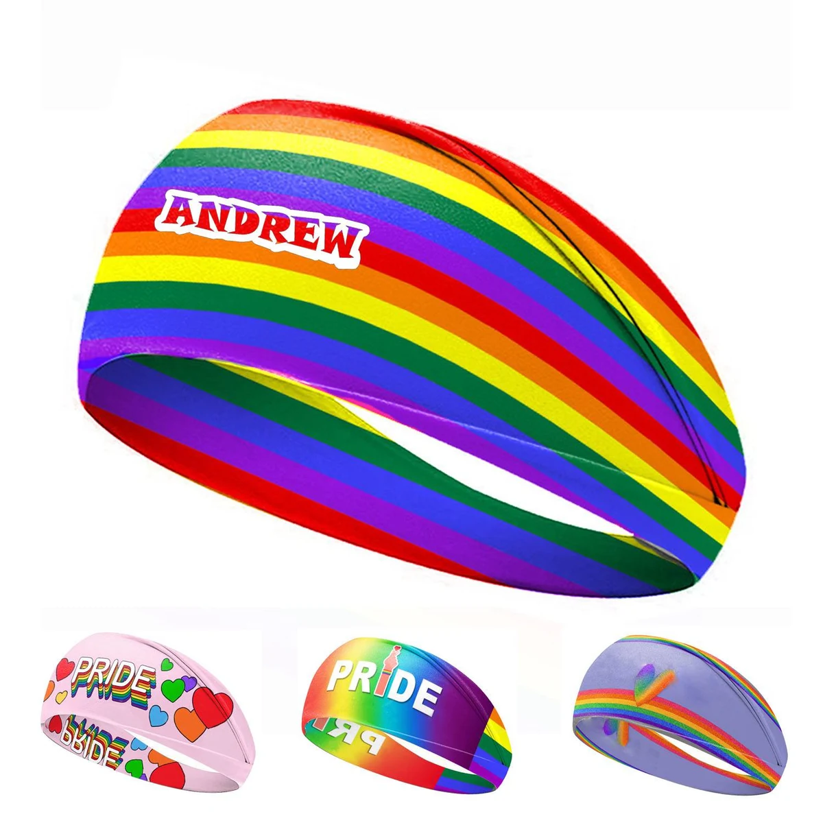 Rainbow Sweat Absorbing Sports Headband 1