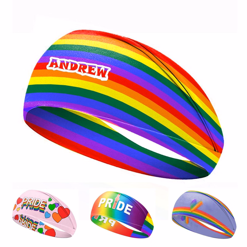 Rainbow Sweat Absorbing Sports Headband