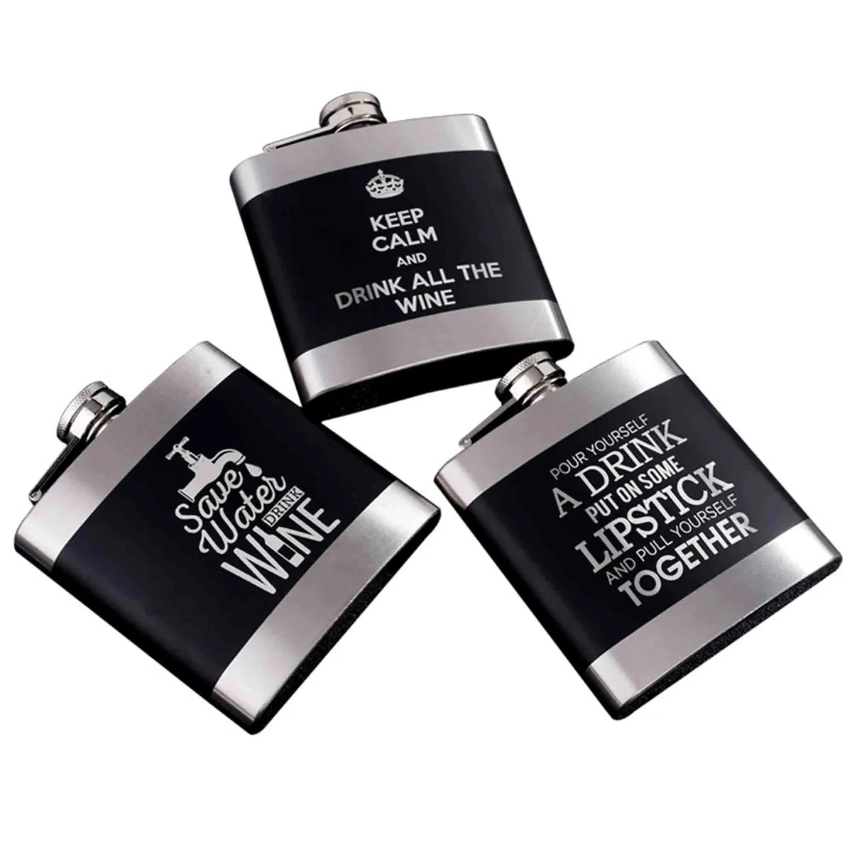 Portable 304 Stainless Steel Wine Pot, custom water bottle with logo imprint 1